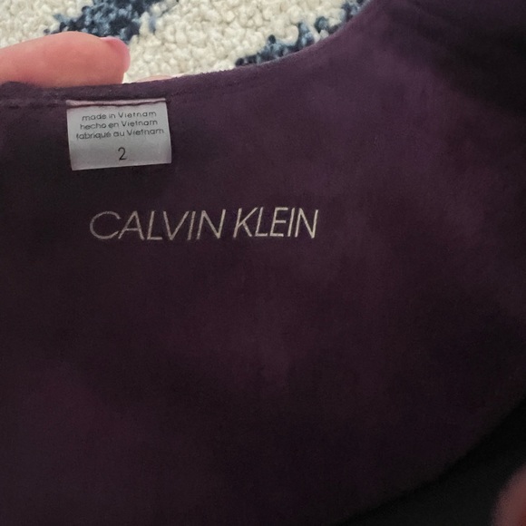 🆕 Calvin Klein Suede Dress, Knee Length, Size 2 - Picture 5 of 8